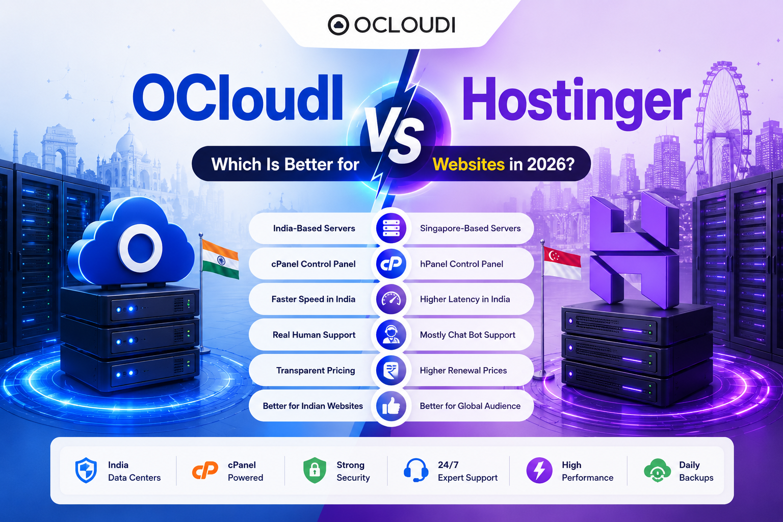 OCloudI vs Hostinger: Which Is Better for Indian Websites in 2026