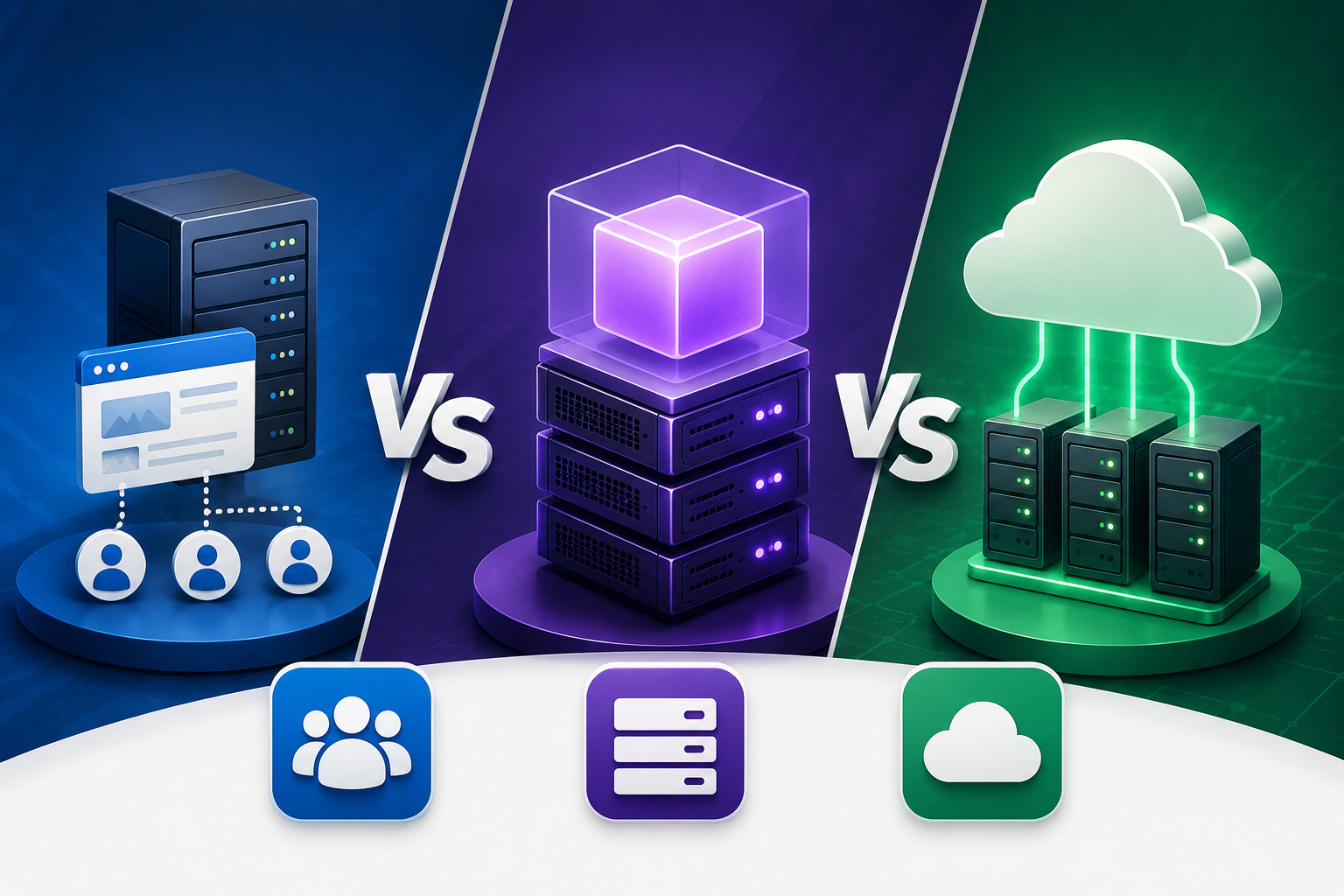 Shared Hosting vs VPS vs Cloud Hosting